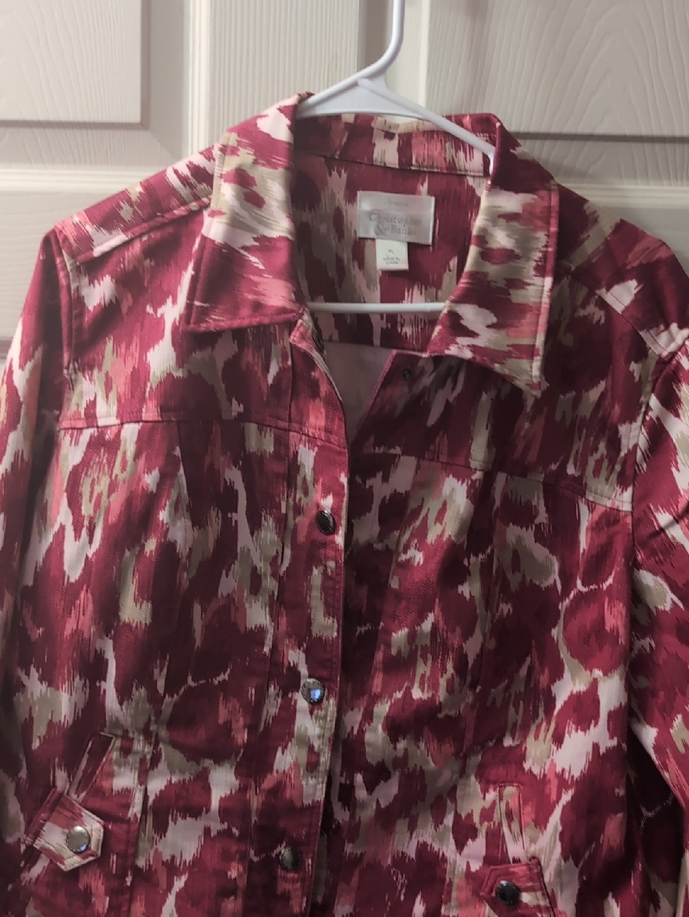 Christopher & Banks Red and Cream Patterned Jacket